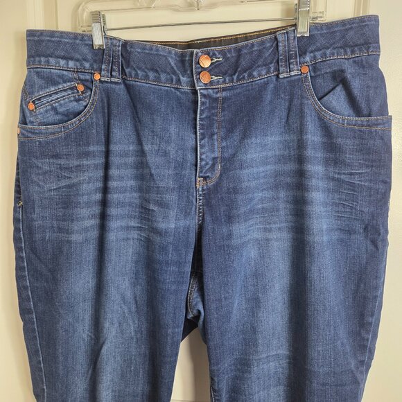 Lane Bryant Dark Wash Boot Cut Jeans - Picture 2 of 12